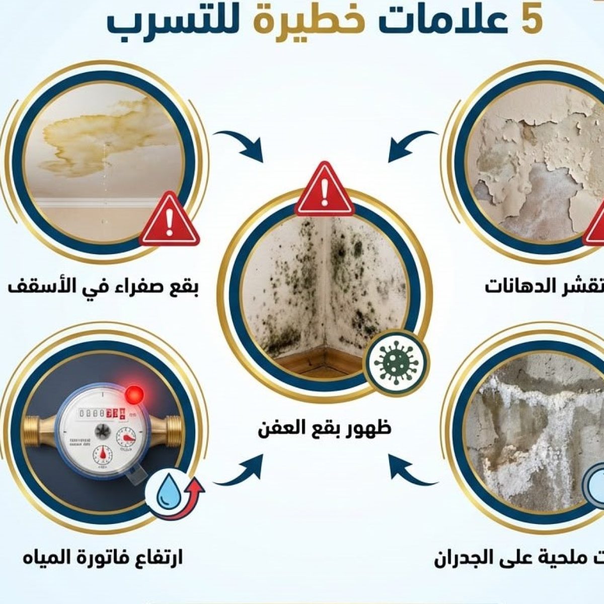 خطوات فحص واصلاح تسريب المياه وفق معايير فنية دقيقة