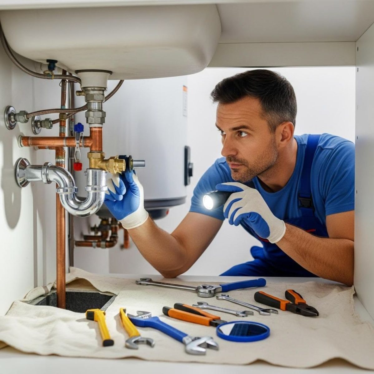 تسرب المياه تحت البلاط